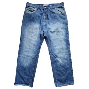 Vintage North Pole Jeans 36x30 Y2K Baggy Streetwear‎ Denim w/ Star Embroidered